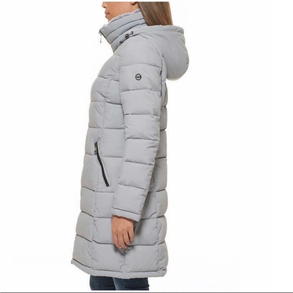 Andrew Marc Ladies’ Long Stretch Parka, Gray (S) - Picture 4 of 7